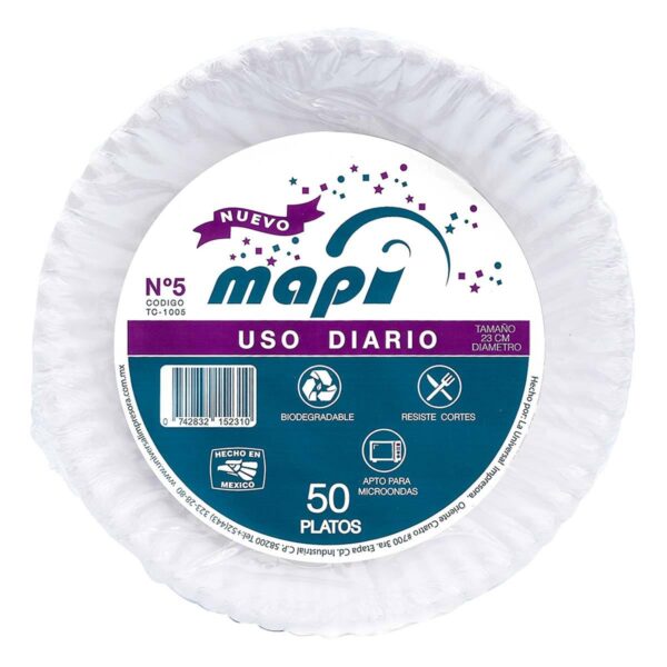 Charola/Plato de Carton No. 5 Mapi