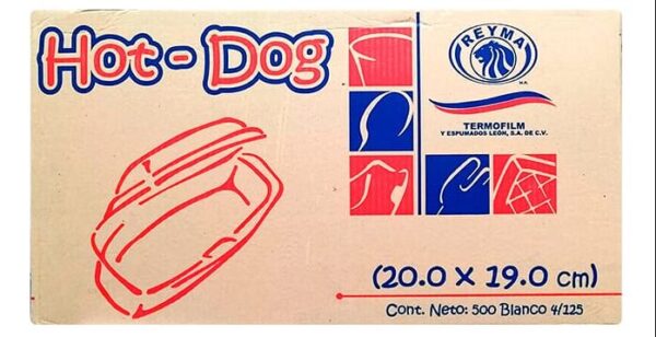 Contenedor Termico Hotdog  Blanco Reyma, 125 Pzas