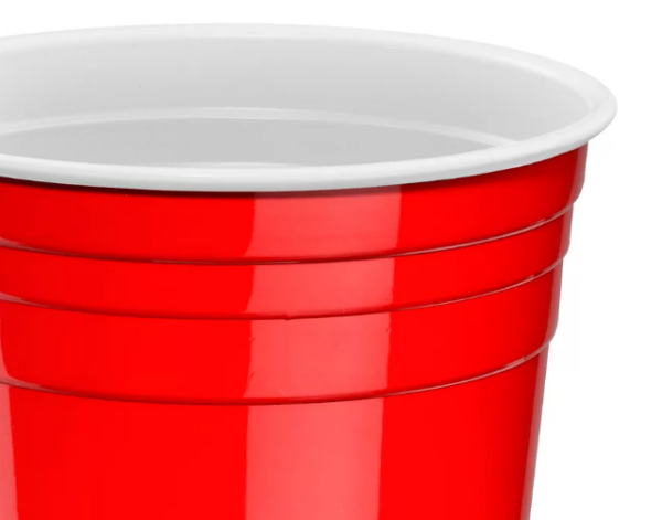 Vaso Plastico No. 16 Liso Rojo, VP16LR Reyma, 25 pzas
