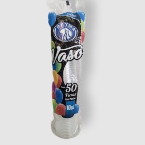 Vaso Plastico No. 10, VP10 Reyma, 50 pzas