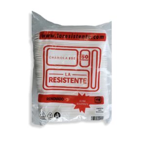 Charola Termica 855 Blanca Resistente, 50 Pzas