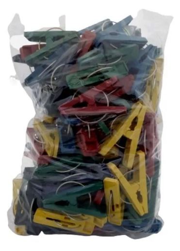 Pinzas Plasticas para Ropa 50 Pzas, Sin Marca, Paquete 50 Pzas