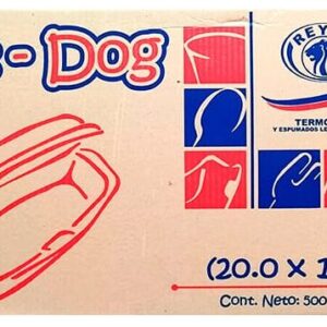 Contenedor Termico Hotdog  Blanco Reyma, 125 Pzas, Reyma, Paquete 125 Pzas