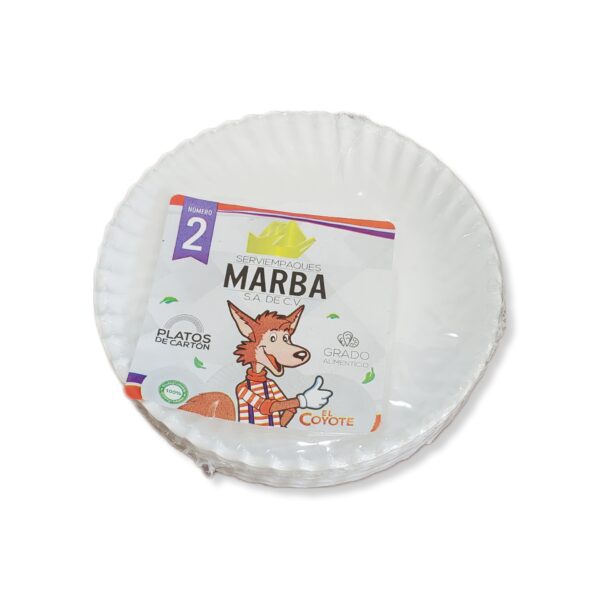 Charola de Carton No. 2 TC-1001 Marba, Sin Marca, Paquete 100 Pzas