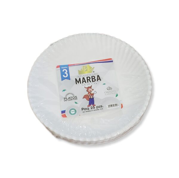 Charola de Carton No. 3 TC-1002  Marba, Marba, Paquete 100 Pzas