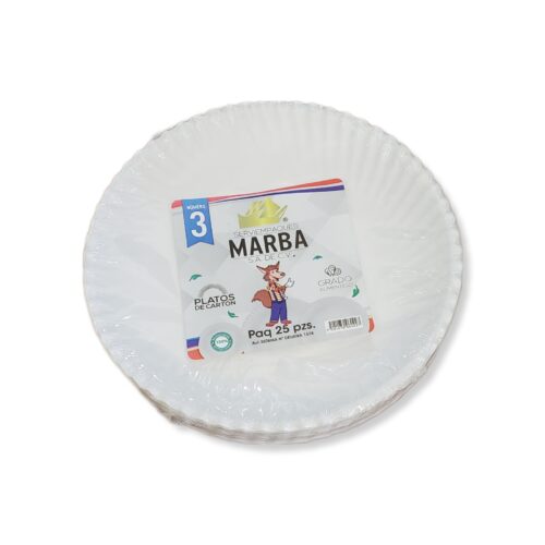Charola de Carton No. 3 TC-1002  Marba, Marba, Paquete 100 Pzas