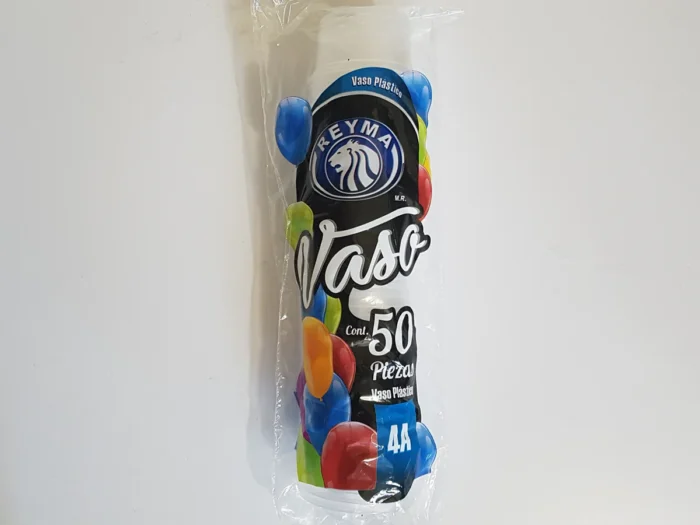 Vaso Plastico No. 4A, VP4A Reyma, 50 pzas, Reyma, Paquete 50 Pzas