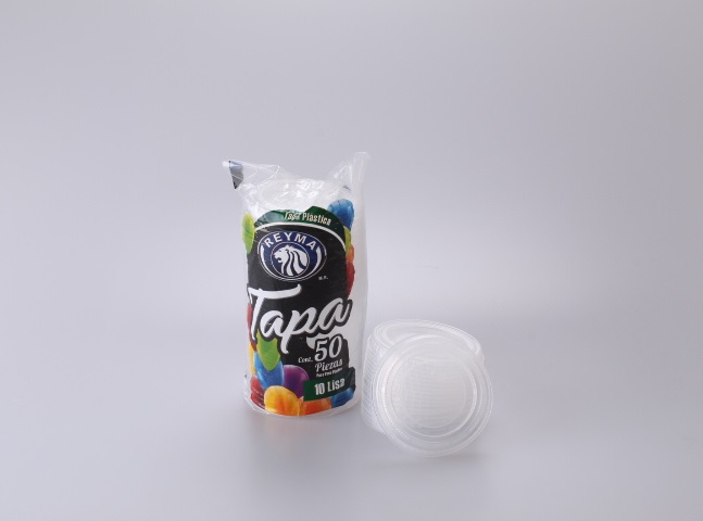 Tapa Plastica P/ Vaso Plastico No.10, TP10, Reyma, Paquete 50 Pzas