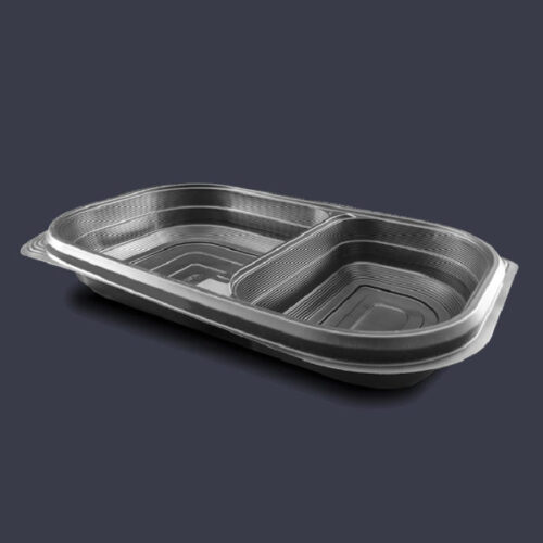 Base Negra 2 Divisiones p/ Comida Caliente, CPP3320-50-2d, Inix, Pieza